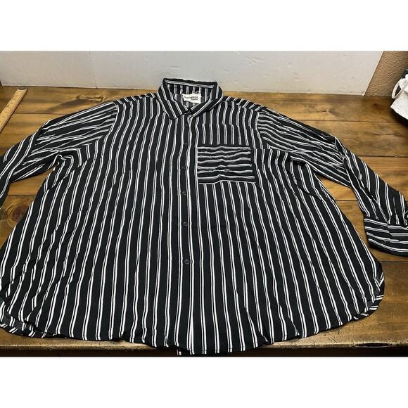 Savanna Jane Tunic Top Women Size 3X Black White Striped Blouse NWT - Picture 2 of 10
